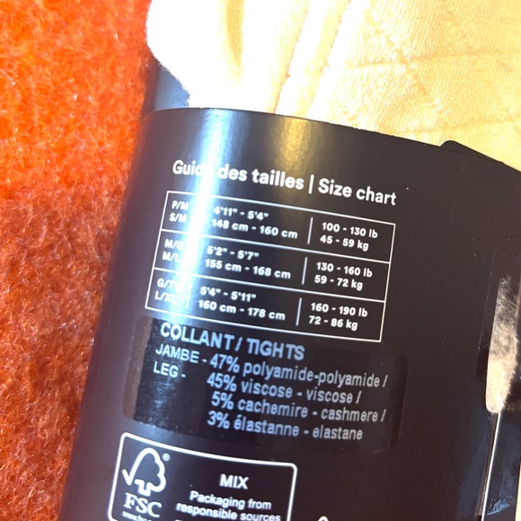 Off white cream touch of cashmere diamond tights made in Italy NWT - Picture 6 of 7